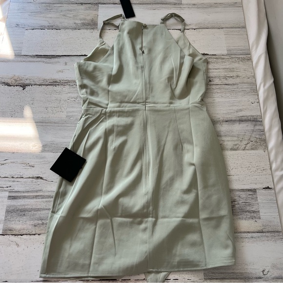 Lulus What a Stunner Sage Green Satin Asymmetrical Mini Dress - Picture 6 of 10